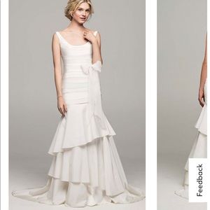 David’s Bridal NWT Ivory Taffeta Wedding Gown